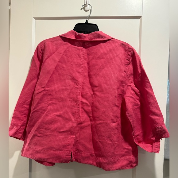 Eileen Fisher Pink Open Front Jacket - Picture 2 of 6